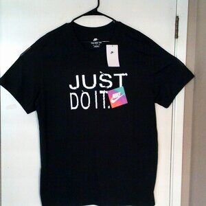 NEW NIKE SPORTSWEAR "JDI Gradient Box Tee" MEN'S BLACK T-SHIRT XL HJ0563-010